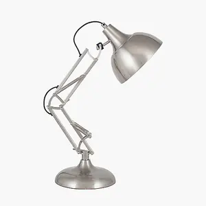 Silver Angled Task Table Lamp Study Desk Like