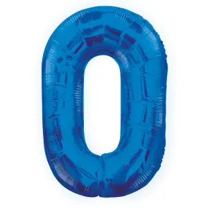 Unique Party 34 Inch Blue Glitz Number Balloon (0-9) Blue (5)