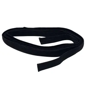 6mm Wide Flat Elastic Band, Stretchable Elastic Cord Flat Tape, Black - 250 metres