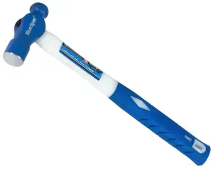 BlueSpot 32oz Ball Pein Hammer Fibreglass Rubber Grip Handel Hardened Steel Head