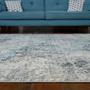 Blue Grey Contemporary Mosaic Pattern Area Rug 240x330cm