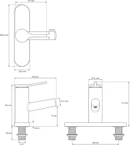 Mira Shower Evolve Bath Filler Tap 2.1816.004 + Monobloc Basin 2.1816.001 Chrome