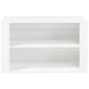 Berkfield Shoe Rack High Gloss White 75x35x45 cm Engineered Wood