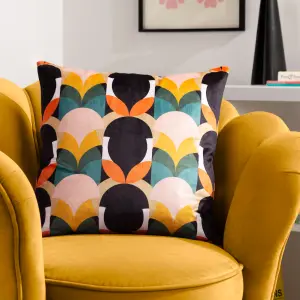 Heya Home Raeya Art Deco Velvet Cushion Cover