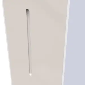 Turin 2 Door Wardrobe in Kashmir Gloss & White (Ready Assembled)