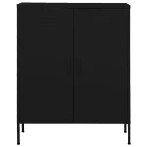 Berkfield Storage Cabinet Black 80x35x101.5 cm Steel