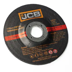 JCB Metal Grinding Discs 115mm (4 1/2'') x 22.23mm Metal Grinding Discs, 5 Pack  JCB-MGR115-6-5PK