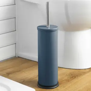 Harbour Housewares - Round Toilet Brush - Matt Blue