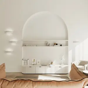 Atena Ceramic White 1 Light Classic Wall Light