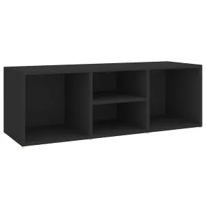 Berkfield Shoe Storage Bench Black 105x35x35 cm Engineered Wood