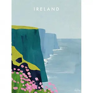 Henry Rivers Ireland Cliffs Of Moher Canvas Print Multicoloured (40cm x 30cm)