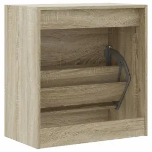 Shoe Cabinet Sonoma Oak 60x34x63.5 cm Engineered Wood