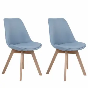 Otselic Upholstered Dining Chair (Set of 2) Light Blue