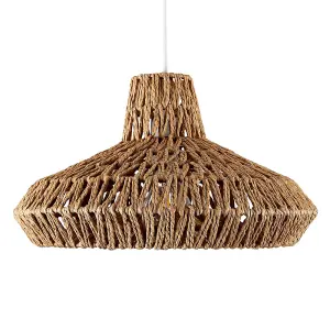 ValueLights Hamilton Brown Ceiling Pendant Shade and B22 GLS LED 6W Warm White 2700K Bulb