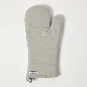 Homescapes Grey Stripe Cotton Oven Glove