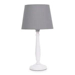 Annum Wood Table Lamp White / Grey / No