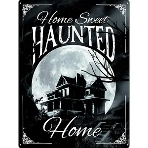 Grindstore Home Sweet Haunted Home Plaque Black (One Size)