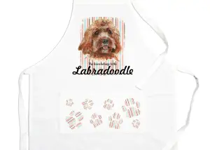 Purely Home Labradoodle Apron - Novelty Kitchen Gift for Dog Lovers