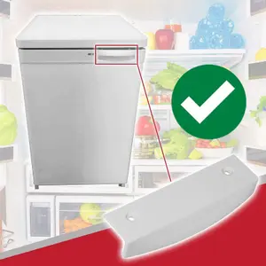 SPARES2GO Door Handgrip Handle compatible with Bosch Fridge Freezers (White, 145mm)