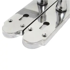 Epsom Door Handle Key Lock Scroll Lever - Polished Chrome Pack