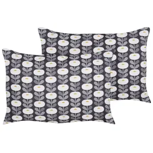 Set of 2 Outdoor Cushions VALSORDA Grey