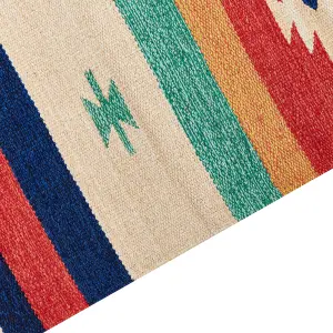 Cotton Kilim Rug 200 x 300 cm Multicolour MARGARA