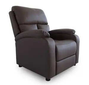 Venus PU Leather Recliner Armchair Living Room Reclining Chair in Brown