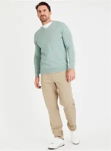 Men's Blue V Neck Knitted Jumper - Tu Clothing By Sainsburys