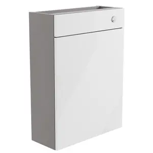 Westport Slim Gloss White Freestanding Toilet cabinet (H)820mm (W)595mm