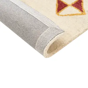 Wool Gabbeh Area Rug 200 x 300 cm Beige MISINLI