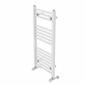 Rinse Modern Bathroom Heated Towel Rail Ladder Radiator 800x400mm Straight for Bathroom Kitchen White