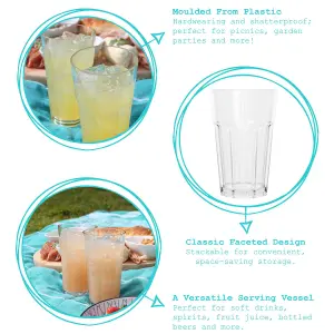 Reusable Plastic Tumblers & Highball Glasses 12-Piece Set