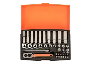 Bahco Sl25L 37 Piece Socket And Mechanical Set Mm 1/4In Dynamic Drive