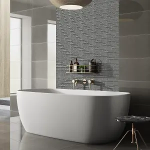 Opulence Smoke Grey Mosaic Tile - House of Mosaics