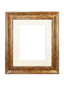 Scandi Gold Frame with Ivory Mount for Image Size 10 x 8 Inch