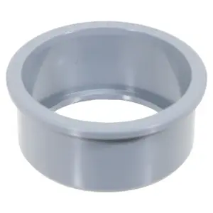 SPARES2GO 50mm Boss Adaptor Solvent Weld Soil Stack Waste Pipe Reducer Push Fit Seal Ring (Grey)