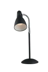 Luminosa Logiko Adjustable Table Task Lamp, Black, E14