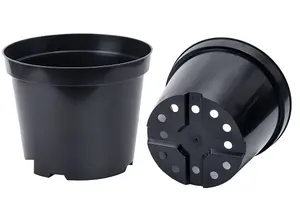 Black Plastic Plant Pot Flower Pots 15 Litres x 100 Pots