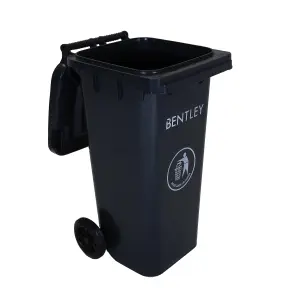 Charles Bentley Outdoor Household Waste Medium Rubbish 120 Litre Wheelie Bin