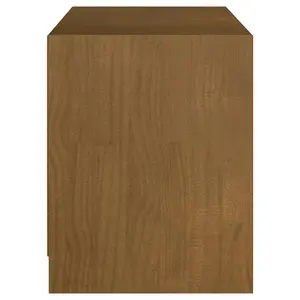 Berkfield TV Cabinet Honey Brown 104x33x41 cm Solid Pinewood