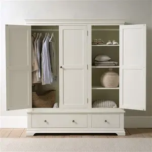 Chantilly Warm White Triple Wardrobe