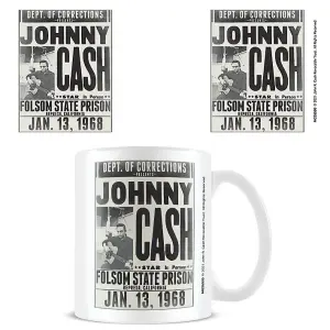 Johnny Cash Folsom State Prison Mug Grey/White (One Size)