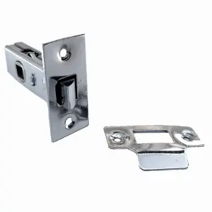 MORTICE TUBULAR LATCH 2.5" 63mm x 1 Internal NICKEL PLATE