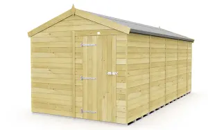 8 x 17 Feet Apex Shed - Single Door Without Windows - Wood - L503 x W231 x H217 cm