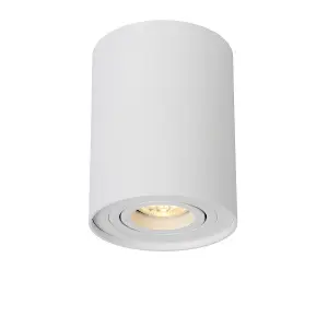 Lucide Tube Modern Surface Mounted Ceiling Spotlight 9,6cm - 1xGU10 - White