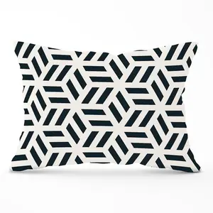 Geometric Monochrome Hexagonal Pattern Cushions 33cm x 48cm