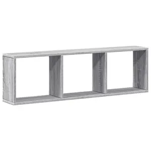 17 Stories Wall Cabinet 100X16x30 Cm Engineered Wood Grey Sonoma