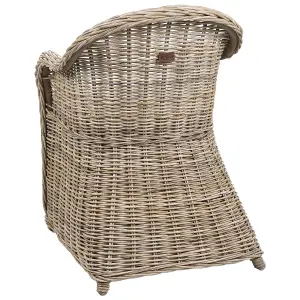 Set of 2 Garden Chairs with Cushions SUSUA II Rattan Natural