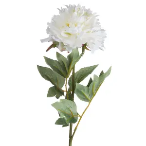 Hill Interiors Peony White Classic Faux Plant