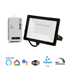 50W LED Floodlight Pre Wired with Eco Series 500W Non Dimmable RF WiFi receiver APP control remotely or Voice C